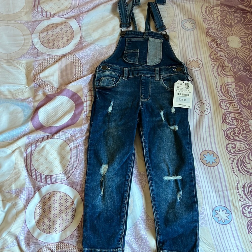 Zara Girls Denim Overalls